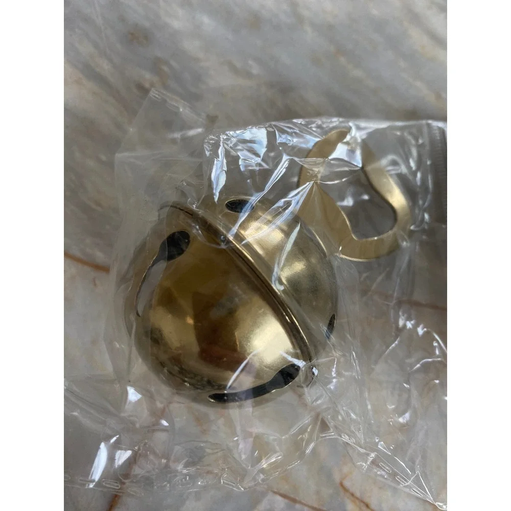 New Made For Retail Gold Jingle Bell Bottle Opener Holiday Bar Tool Christmas